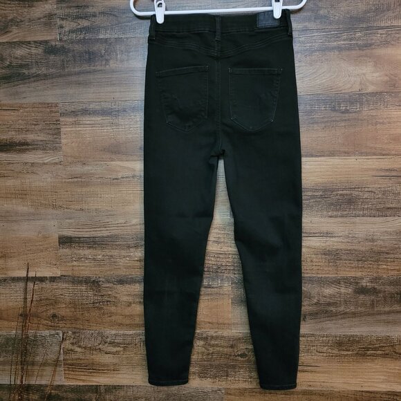 American Eagle Jean 4 S Jegging Curvy Highest Rise Next Level Stretch Black Wash - Picture 2 of 12